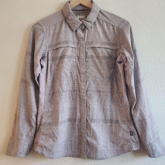 REI Co-op Tops - REI Co-op Shirt Womens XS Button Up Long Sleeve Hiking Nylon Stretch Pockets